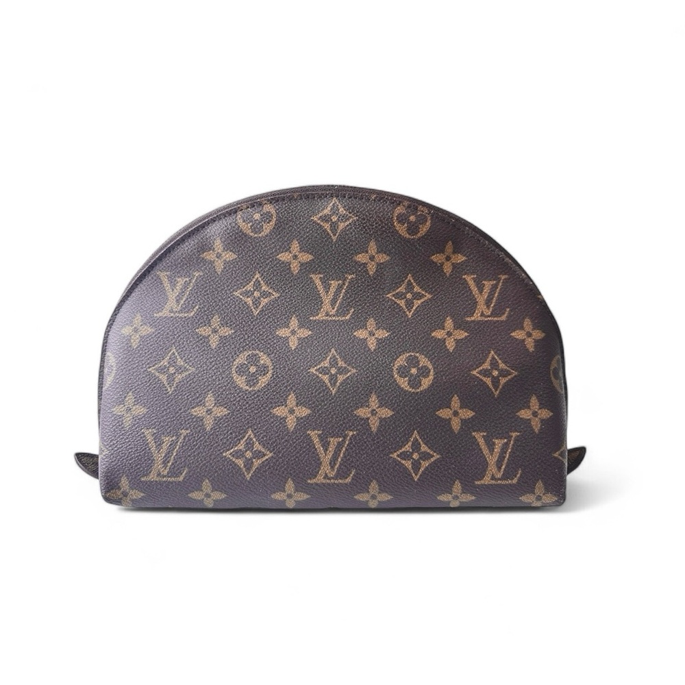 Louis Vuitton Vintage Monogram Trousse Demi Ronde Cosmetic Pouch
